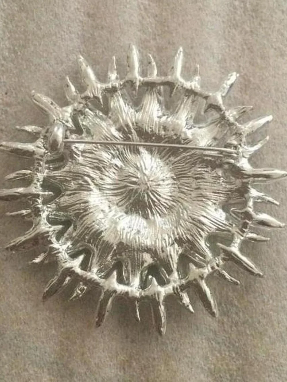 Rhinestone Sunflower Pin